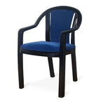 Supreme - Ornate Black Blue Dobby - Plastic Chair | H:815 x W:560 x D:560mm | 1 Year Warranty