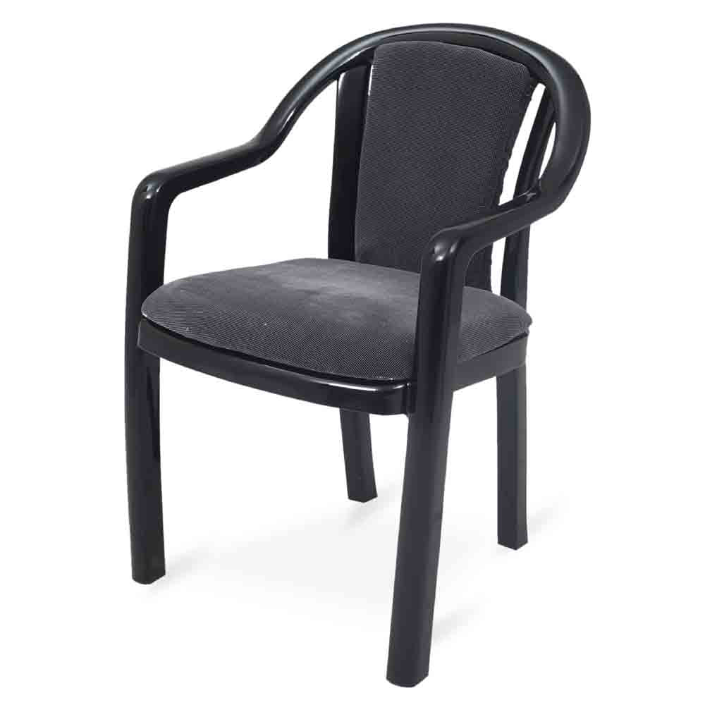 Supreme - Ornate Black Grey Dobby - Plastic Chair | H:815 x W:560 x D:560mm | 1 Year Warranty