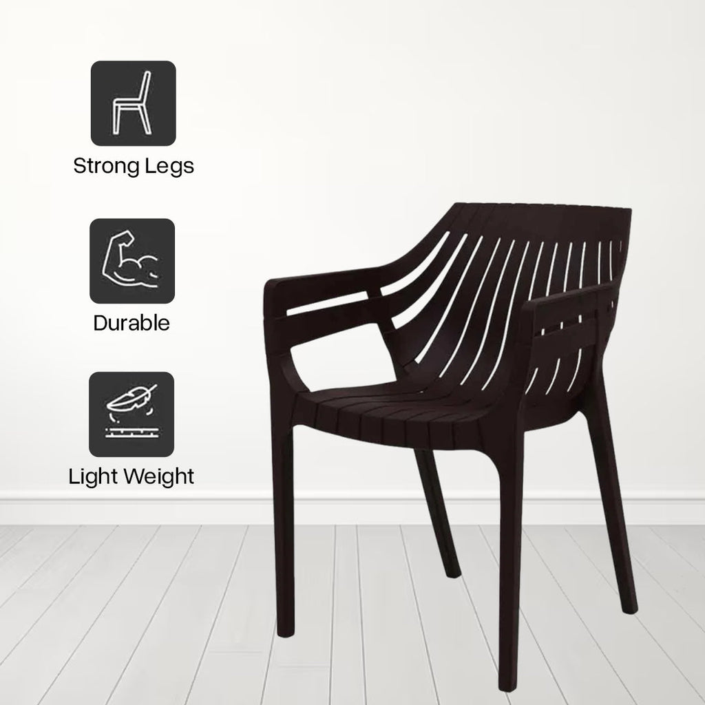 Supreme - Spectrum Globus Brown - Plastic Chair | H:825 x W:565 x D:540mm | 1 Year Warranty