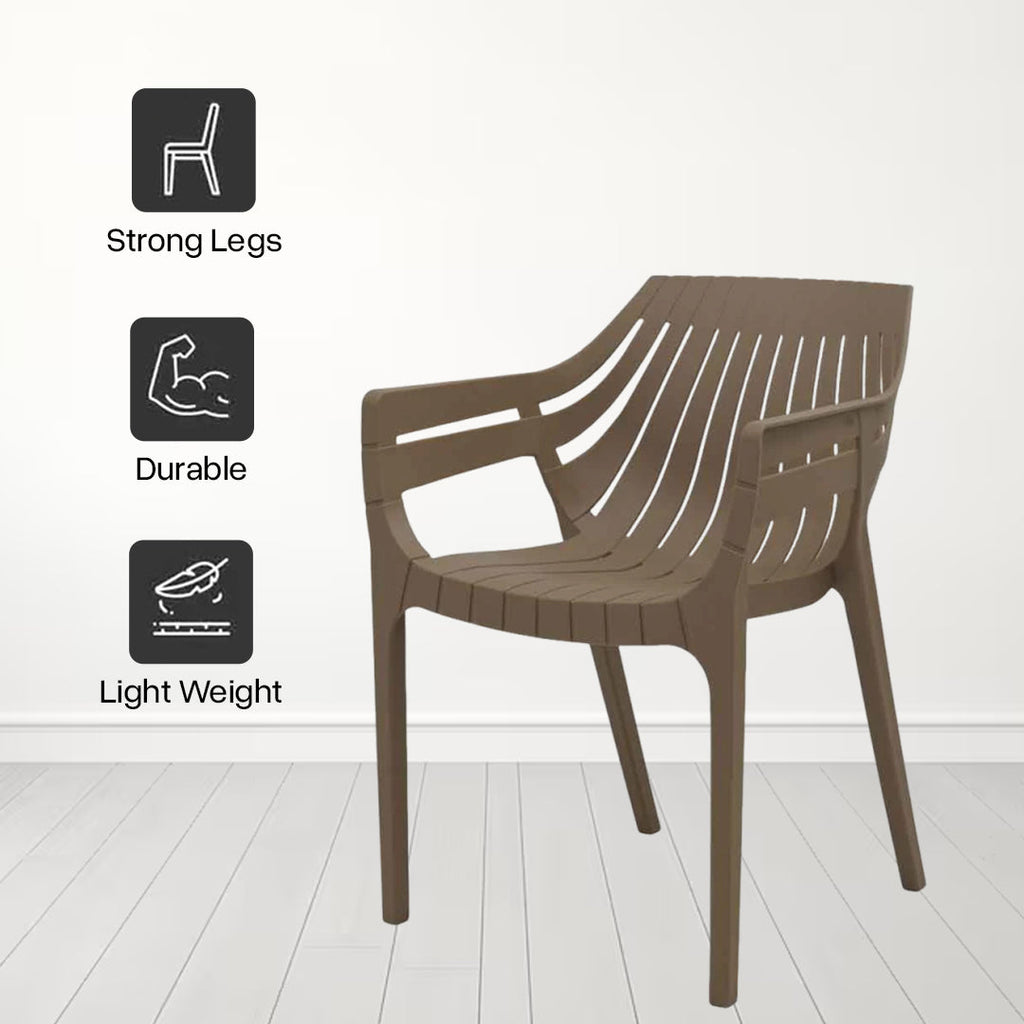 Supreme - Spectrum Dark Beige - Plastic Chair | H:825 x W:565 x D:540mm | 1 Year Warranty
