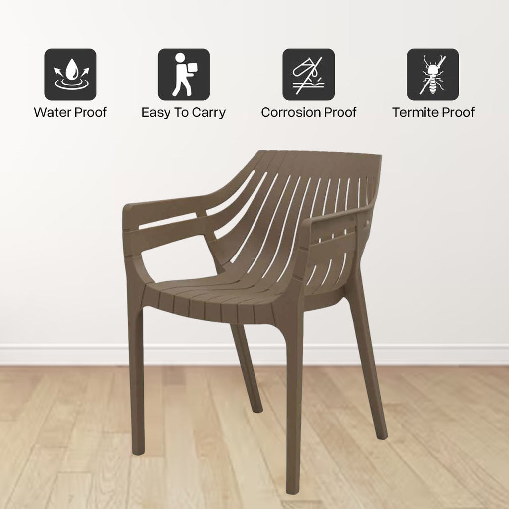 Supreme - Spectrum Dark Beige - Plastic Chair | H:825 x W:565 x D:540mm | 1 Year Warranty