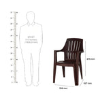 Supreme - Turbo Super Jordan Brown  Brown Circle - Jordan Brown Brown Circle - Plastic Chair | H:870 x W:580 x D:650mm | 1 Year Warranty