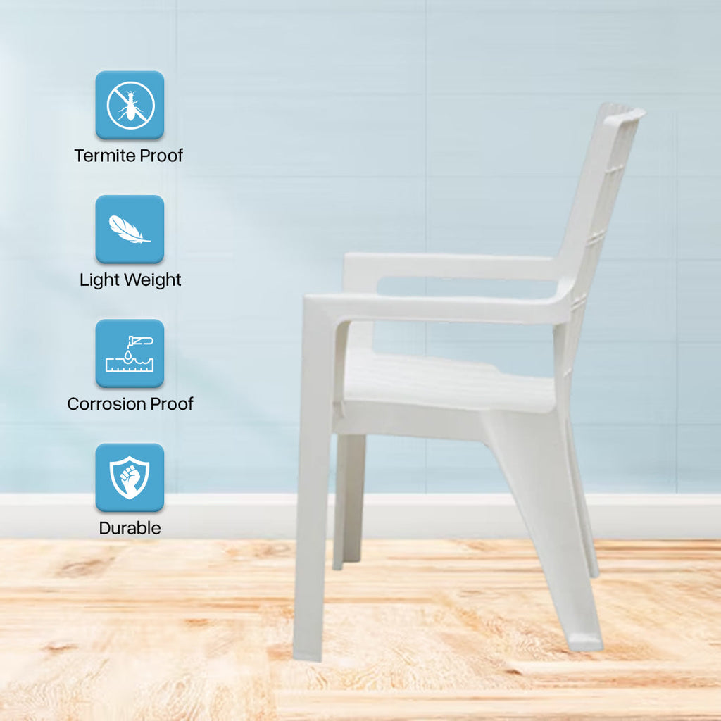 Supreme - Olympia Milky White - Plastic Chair | H:820 x W:560 x D:540mm | 1 Year Warranty