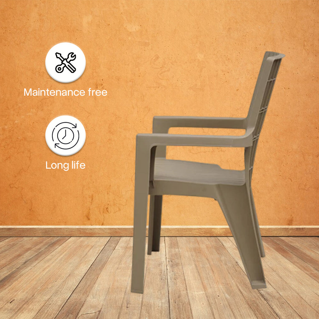 Supreme - Olympia Dark Beige - Plastic Chair | H:820 x W:560 x D:540mm | 1 Year Warranty