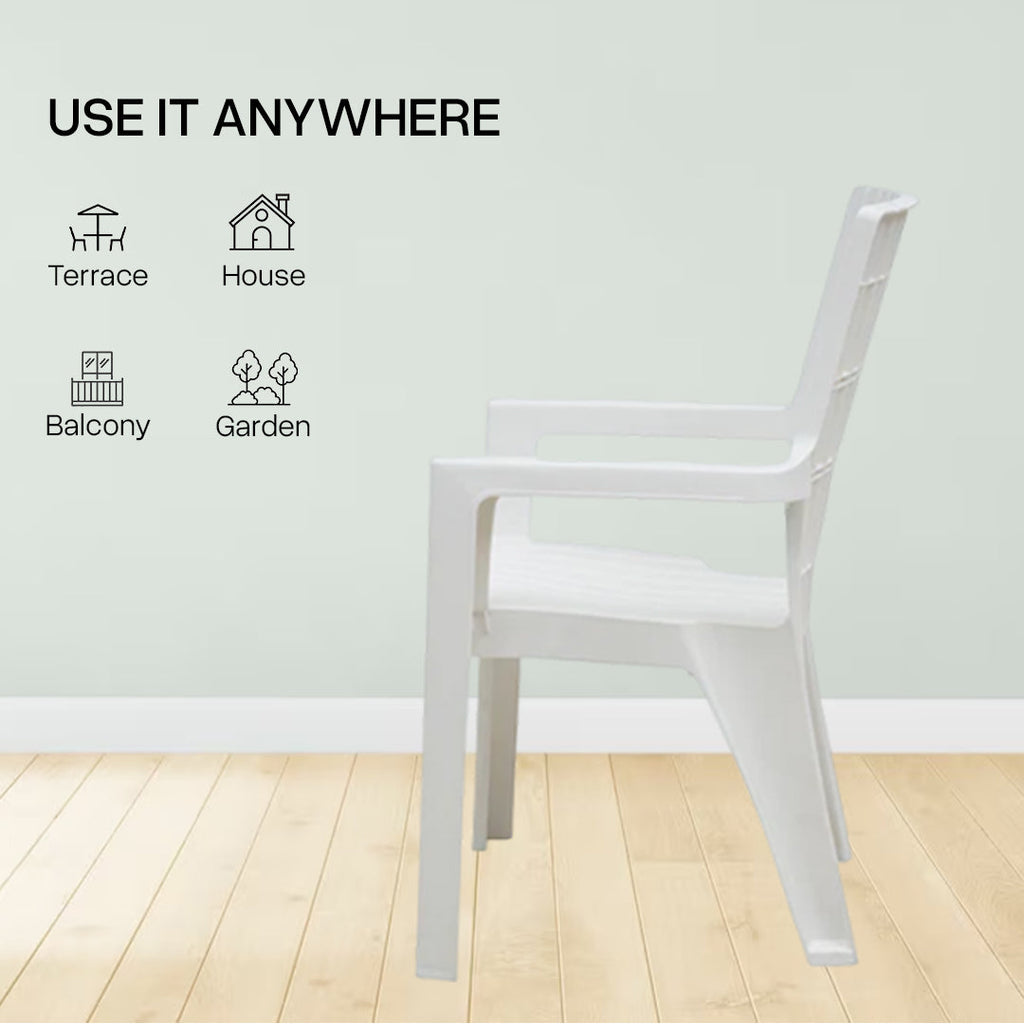 Supreme - Olympia Milky White - Plastic Chair | H:820 x W:560 x D:540mm | 1 Year Warranty