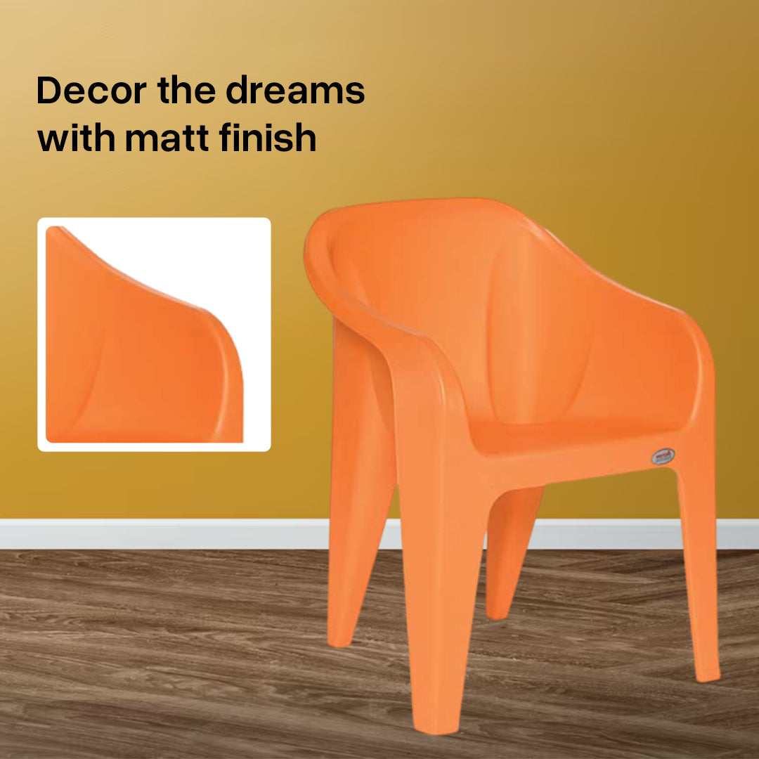 Supreme - Futura Orange - Plastic Chair | H:860 x W:585 x D:625mm | 1 Year Warranty