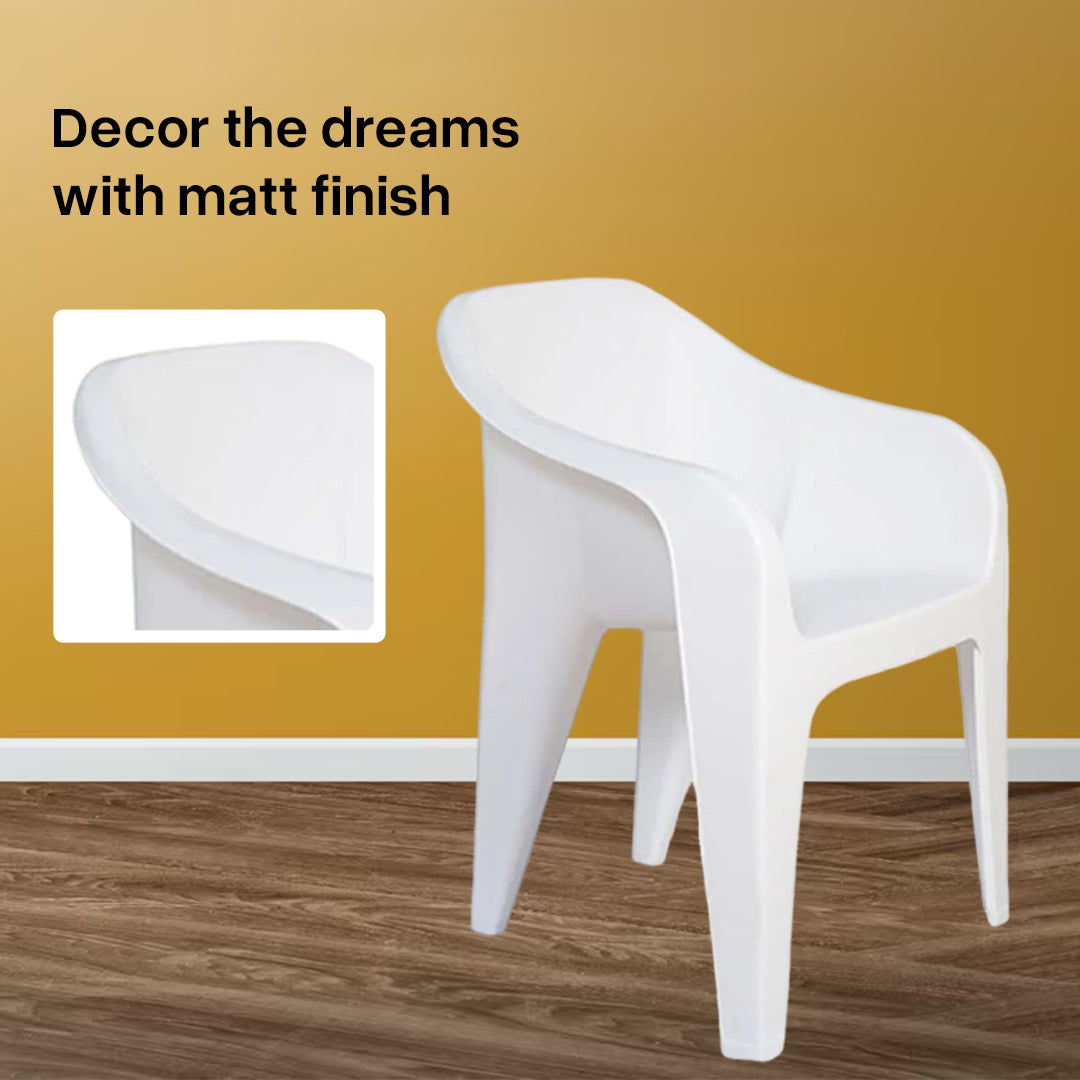 Supreme - Futura Milky White - Plastic Chair | H:860 x W:585 x D:625mm | 1 Year Warranty