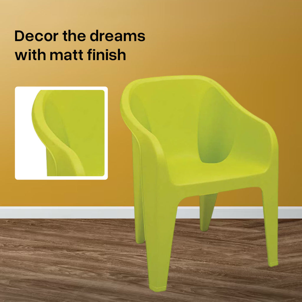 Supreme - Futura Villa Green - Plastic Chair | H:860 x W:585 x D:625mm | 1 Year Warranty