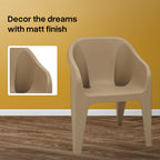 Supreme - Futura Dark Beige - Plastic Chair | H:860 x W:585 x D:625mm | 1 Year Warranty
