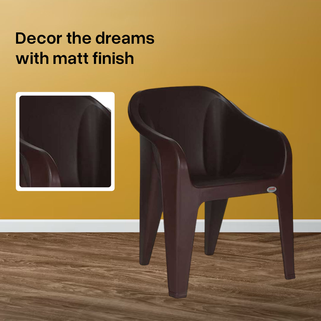 Supreme - Futura Globus Brown - Plastic Chair | H:860 x W:585 x D:625mm | 1 Year Warranty