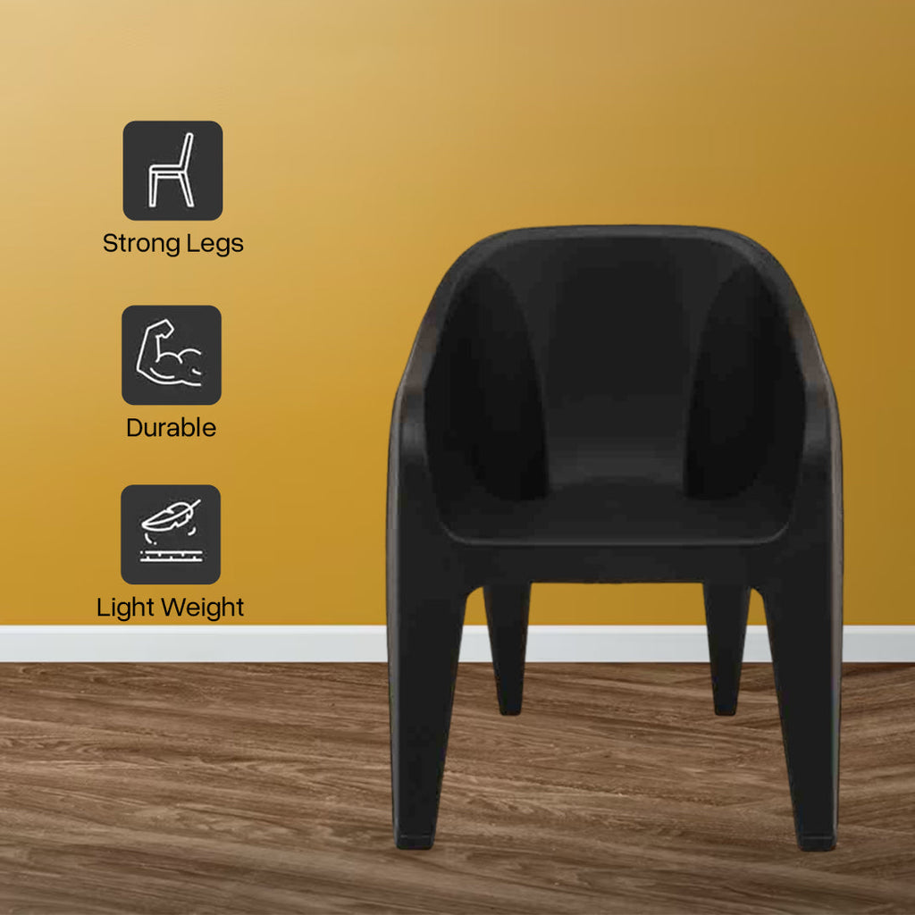 Supreme - Futura Black - Plastic Chair | H:860 x W:585 x D:625mm | 1 Year Warranty