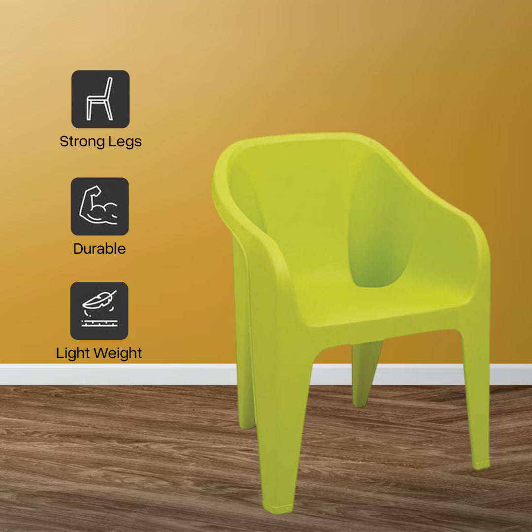Supreme - Futura Villa Green - Plastic Chair | H:860 x W:585 x D:625mm | 1 Year Warranty