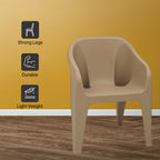 Supreme - Futura Dark Beige - Plastic Chair | H:860 x W:585 x D:625mm | 1 Year Warranty
