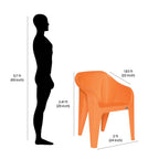Supreme - Futura Orange - Plastic Chair | H:860 x W:585 x D:625mm | 1 Year Warranty