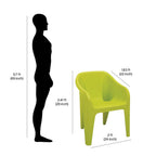 Supreme - Futura Villa Green - Plastic Chair | H:860 x W:585 x D:625mm | 1 Year Warranty