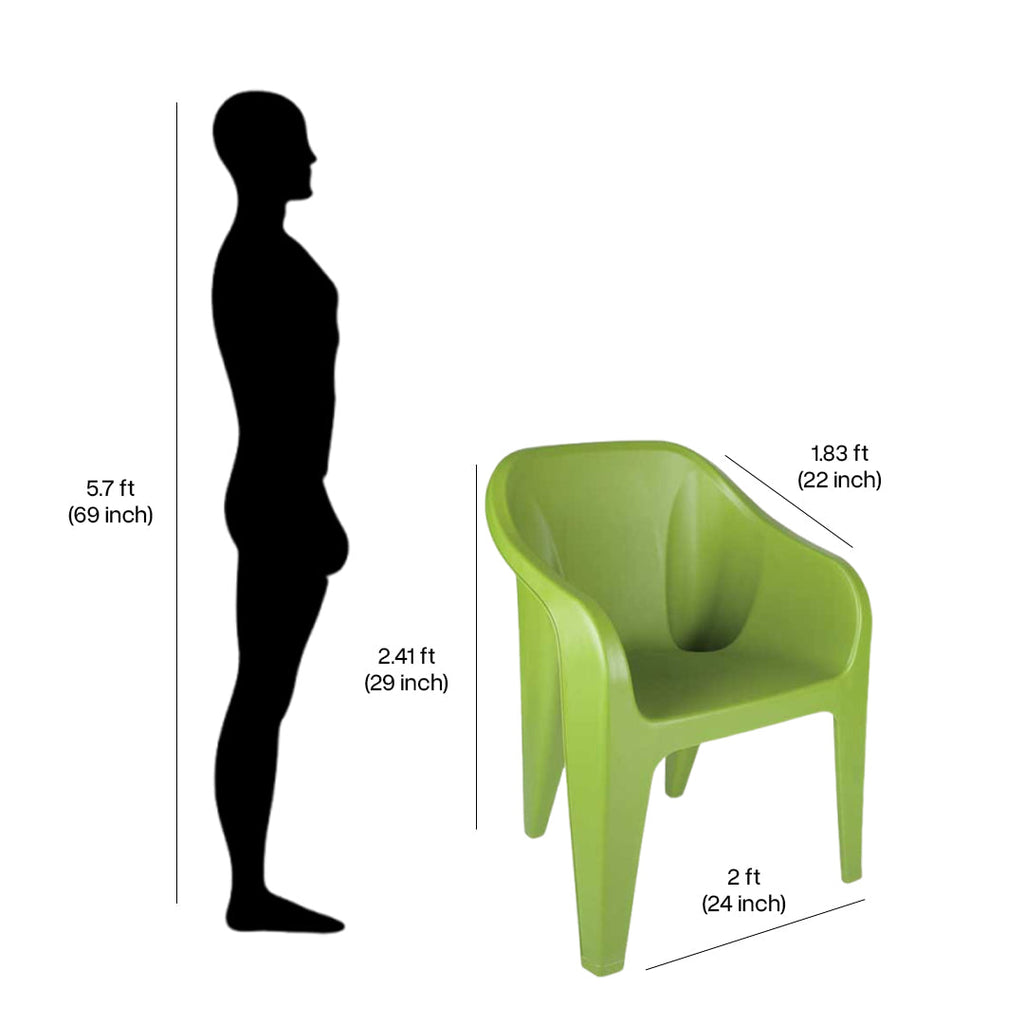 Supreme - Futura Mehandi Green - Plastic Chair | H:860 x W:585 x D:625mm | 1 Year Warranty