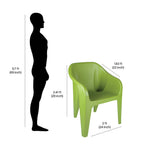 Supreme - Futura Mehandi Green - Plastic Chair | H:860 x W:585 x D:625mm | 1 Year Warranty