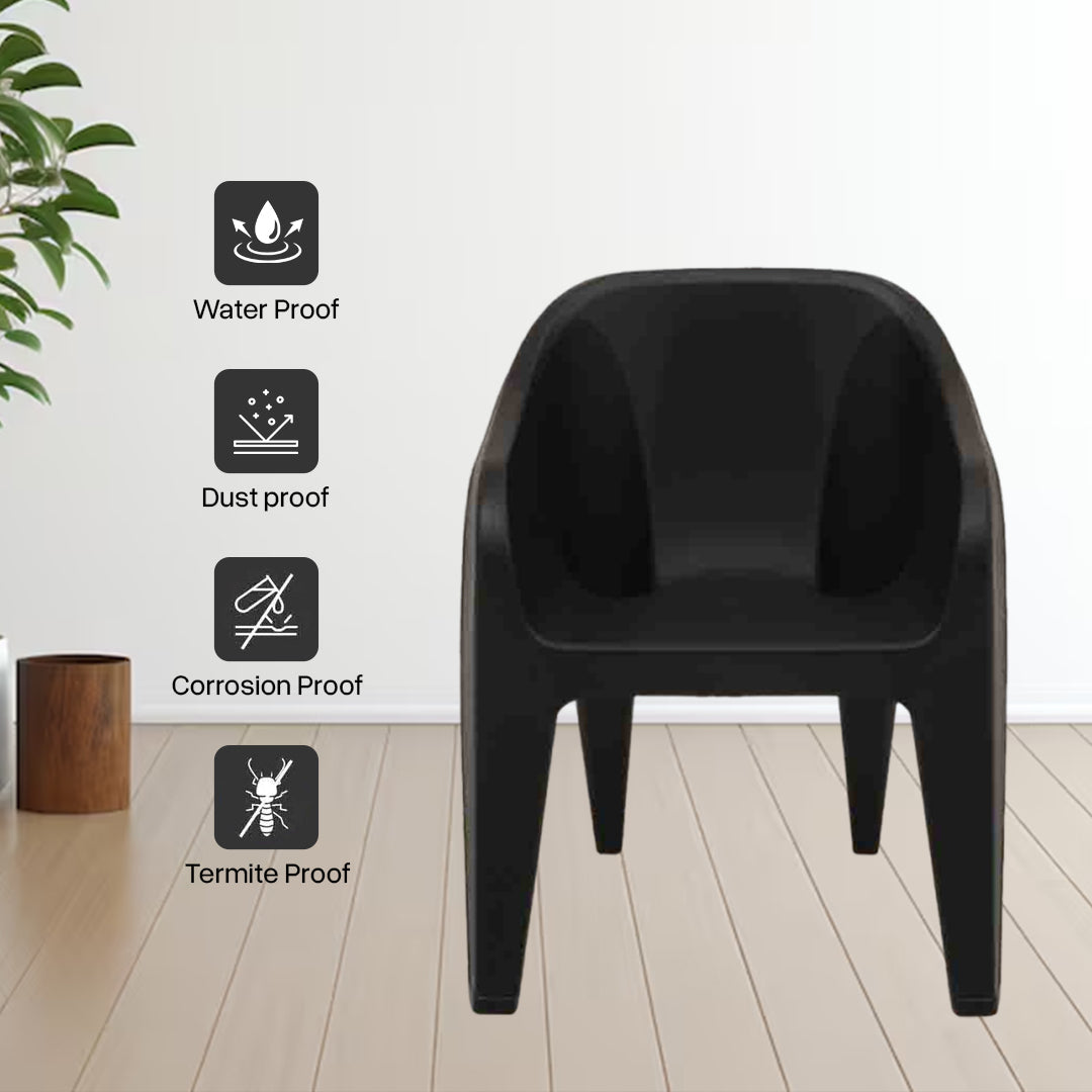 Supreme - Futura Black - Plastic Chair | H:860 x W:585 x D:625mm | 1 Year Warranty