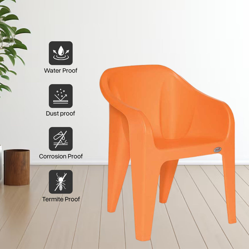 Supreme - Futura Orange - Plastic Chair | H:860 x W:585 x D:625mm | 1 Year Warranty