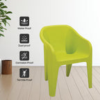 Supreme - Futura Villa Green - Plastic Chair | H:860 x W:585 x D:625mm | 1 Year Warranty