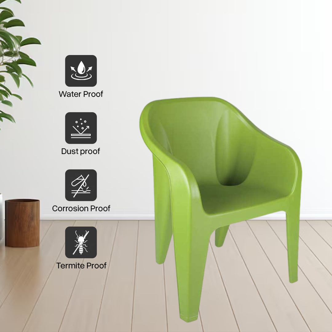 Supreme - Futura Mehandi Green - Plastic Chair | H:860 x W:585 x D:625mm | 1 Year Warranty