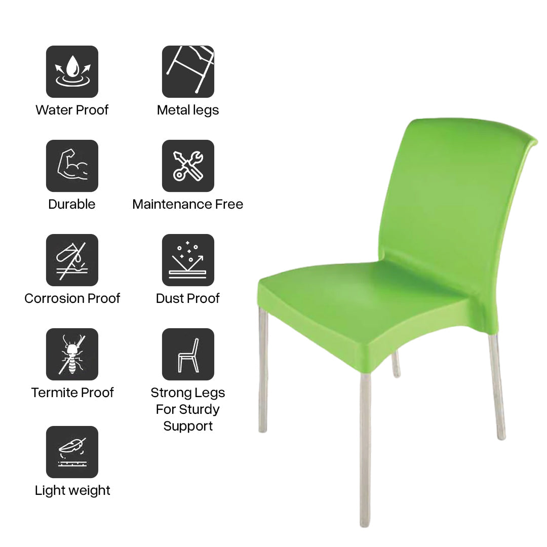 Supreme - Hybrid Parrot Green - Plastic Chair | H:830 x W:480 x D:610mm | 1 Year Warranty