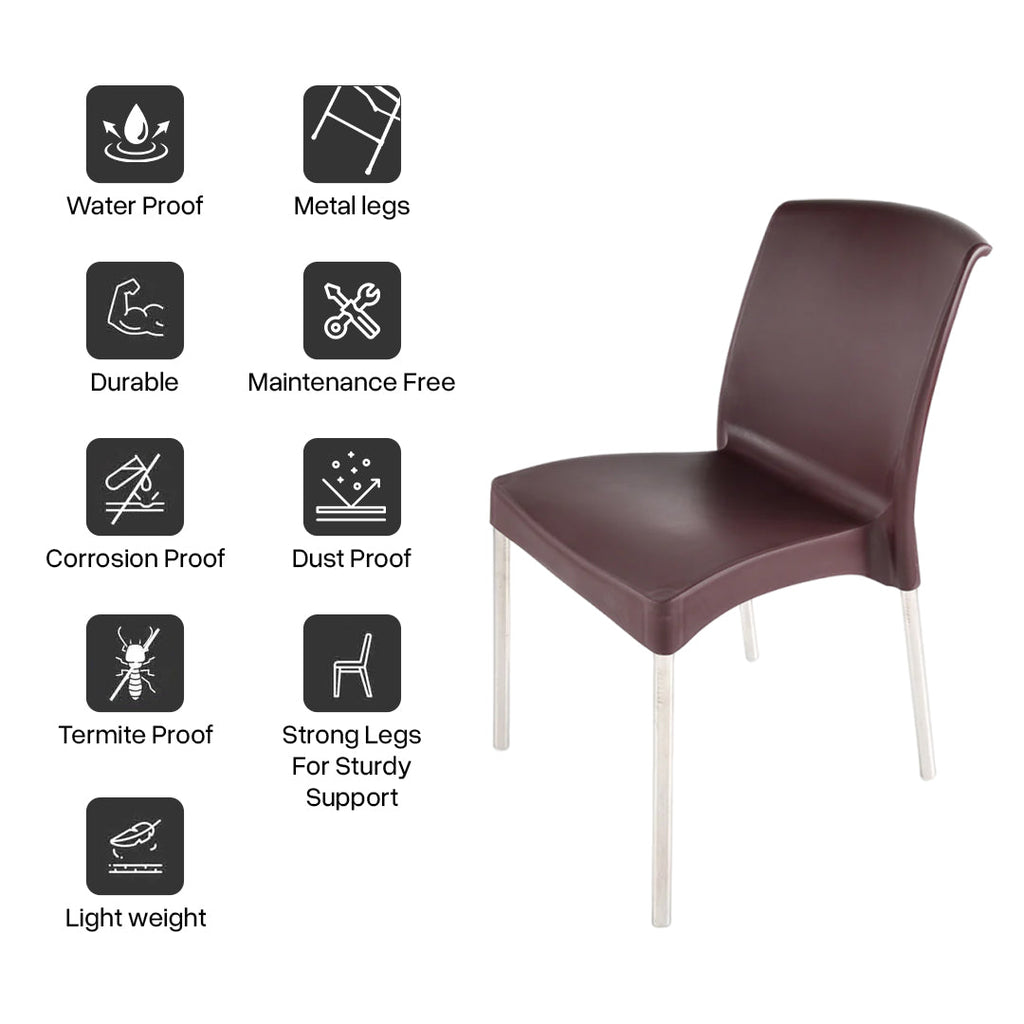 Supreme - Hybrid Globus Brown - Plastic Chair | H:830 x W:480 x D:610mm | 1 Year Warranty