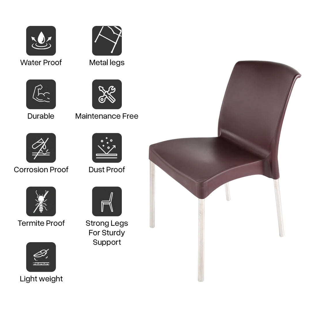 Supreme - Hybrid Globus Brown - Plastic Chair | H:830 x W:480 x D:610mm | 1 Year Warranty