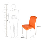 Supreme - Hybrid Orange - Plastic Chair | H:830 x W:480 x D:610mm | 1 Year Warranty