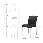 Supreme - Hybrid Black - Plastic Chair | H:830 x W:480 x D:610mm | 1 Year Warranty