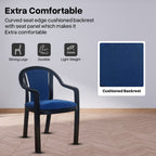 Supreme - Ornate Black Blue Dobby - Plastic Chair | H:815 x W:560 x D:560mm | 1 Year Warranty