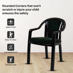 Supreme - Ornate Black Green - Plastic Chair | H:815 x W:560 x D:560mm | 1 Year Warranty