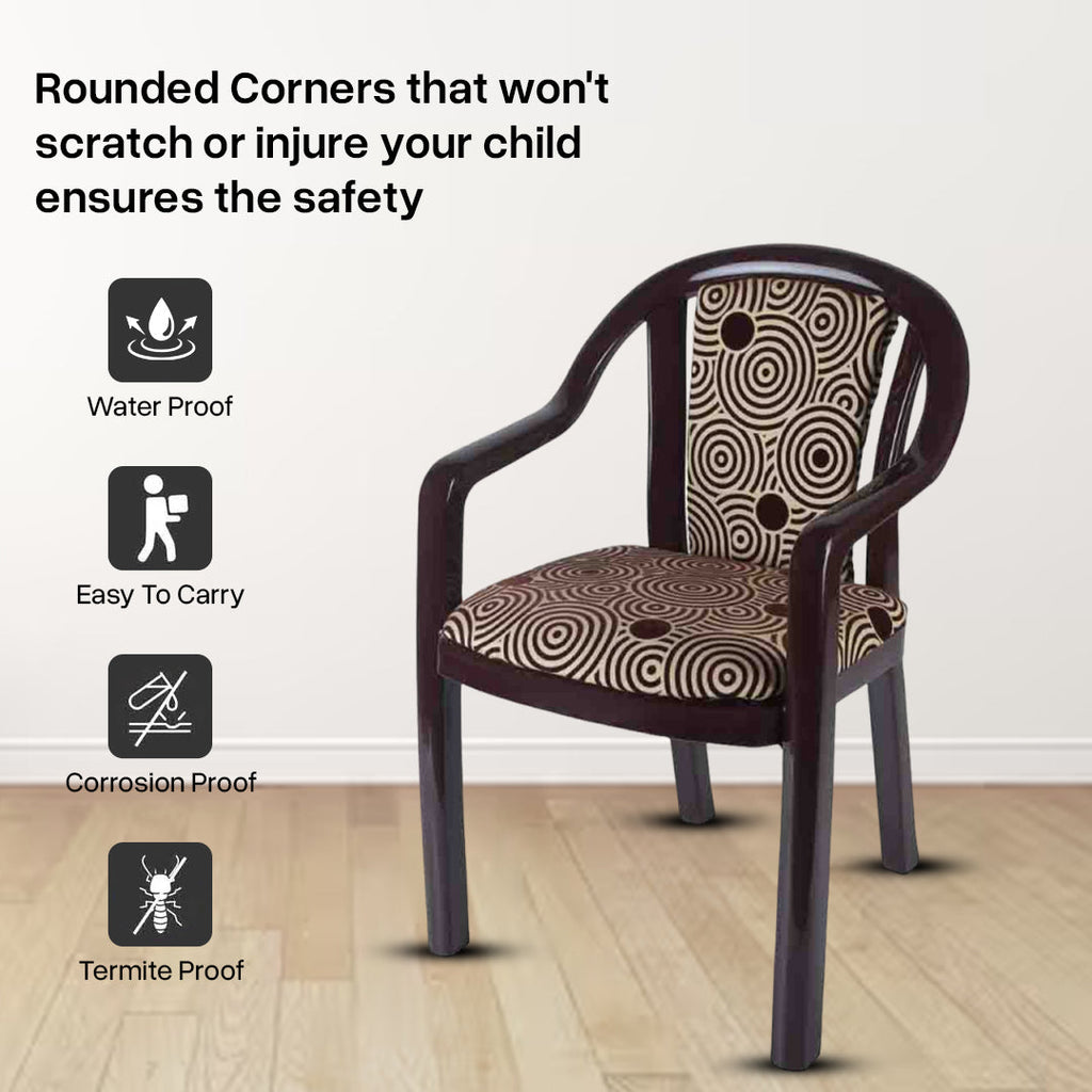 Supreme - Ornate Jordan Brown Brown Circle - Jordan Brown Circle - Plastic Chair | H:815 x W:560 x D:560mm | 1 Year Warranty