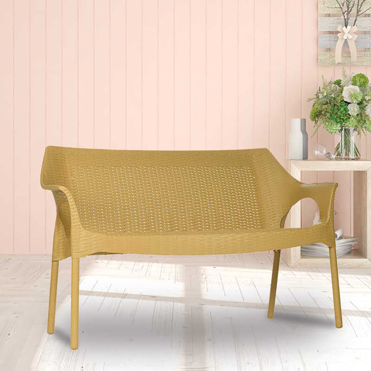 Supreme - Love Seat (Two Seater) Cane - Plastic Chair | H:830 x W:1300 x D:580mm | 1 Year Warranty