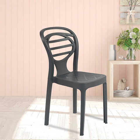 Supreme - Oak Charcoal Grey - Plastic Chair | H:850 x W:425 x D:540mm | 1 Year Warranty