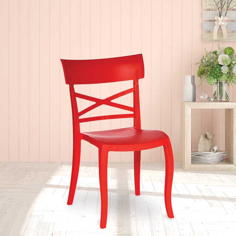 Supreme - Cruz Red - Plastic Chair | H:825 x W:500 x D:565mm | 1 Year Warranty