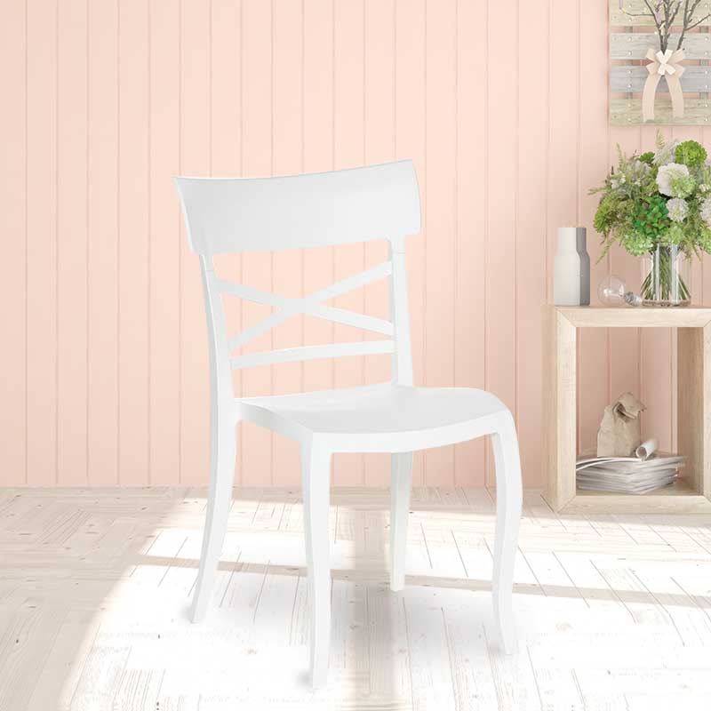 Supreme - Cruz Milky White - Plastic Chair | H:825 x W:500 x D:565mm | 1 Year Warranty