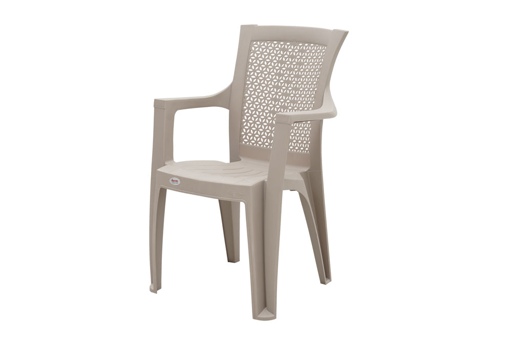 Supreme - Net Dark Beige - Plastic Chair | H:885 x W:560 x D:600mm | 1 Year Warranty