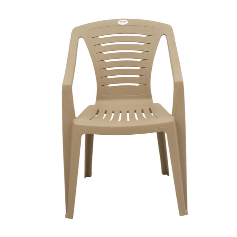 Supreme - Fiji Dark Beige - Plastic Chair | H:805 x W:565 x D:500mm | 1 Year Warranty