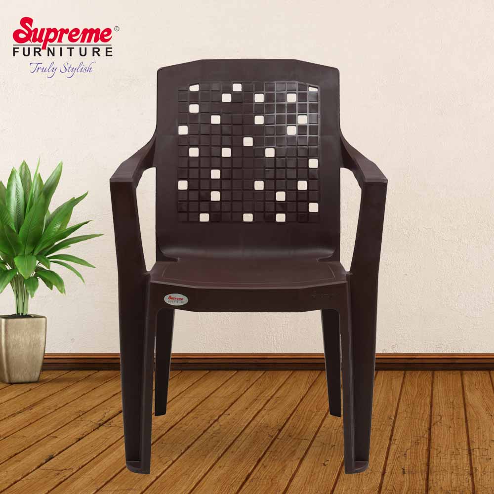 Supreme - Kristella Globus Brown - Plastic Chair | H:500 x W:440 x D:795mm | 1 Year Warranty