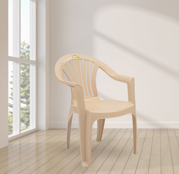 Supreme - Oxford Marble Beige - Plastic Chair | H:775 x W:555 x D:629mm | 1 Year Warranty