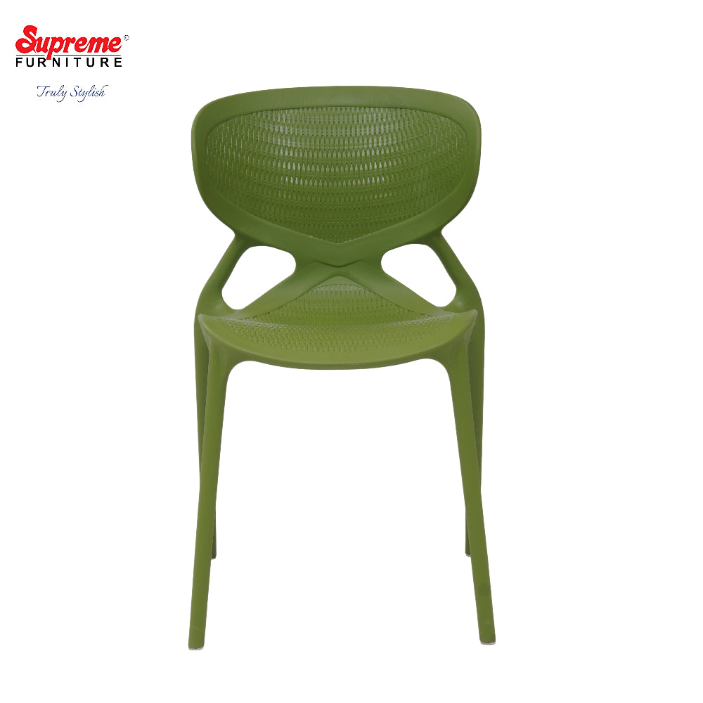 Supreme - Kiara Mehendi Green - Plastic Chair | H:500 x W:440 x D:795mm | 1 Year Warranty