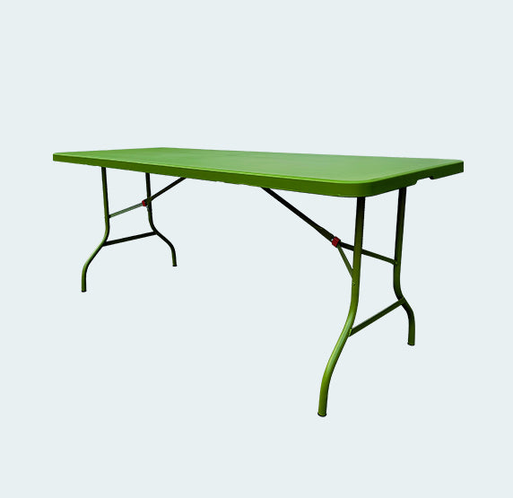 Supreme - Edge Mehandi Green - Plastic Table | H:740 x W:1825 x D:760mm | 1 Year Warranty