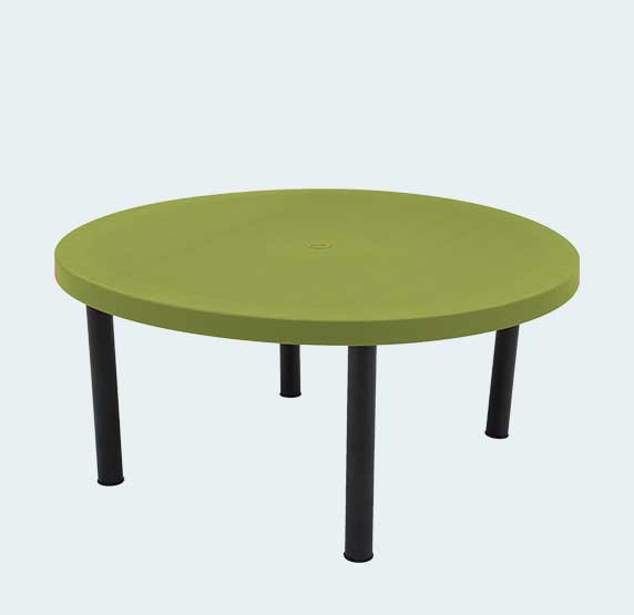 SUPREME DISKETTE (KID TABLE WITH IRON LEGS WITH DIA-1050MM). MEHANDI GREEN