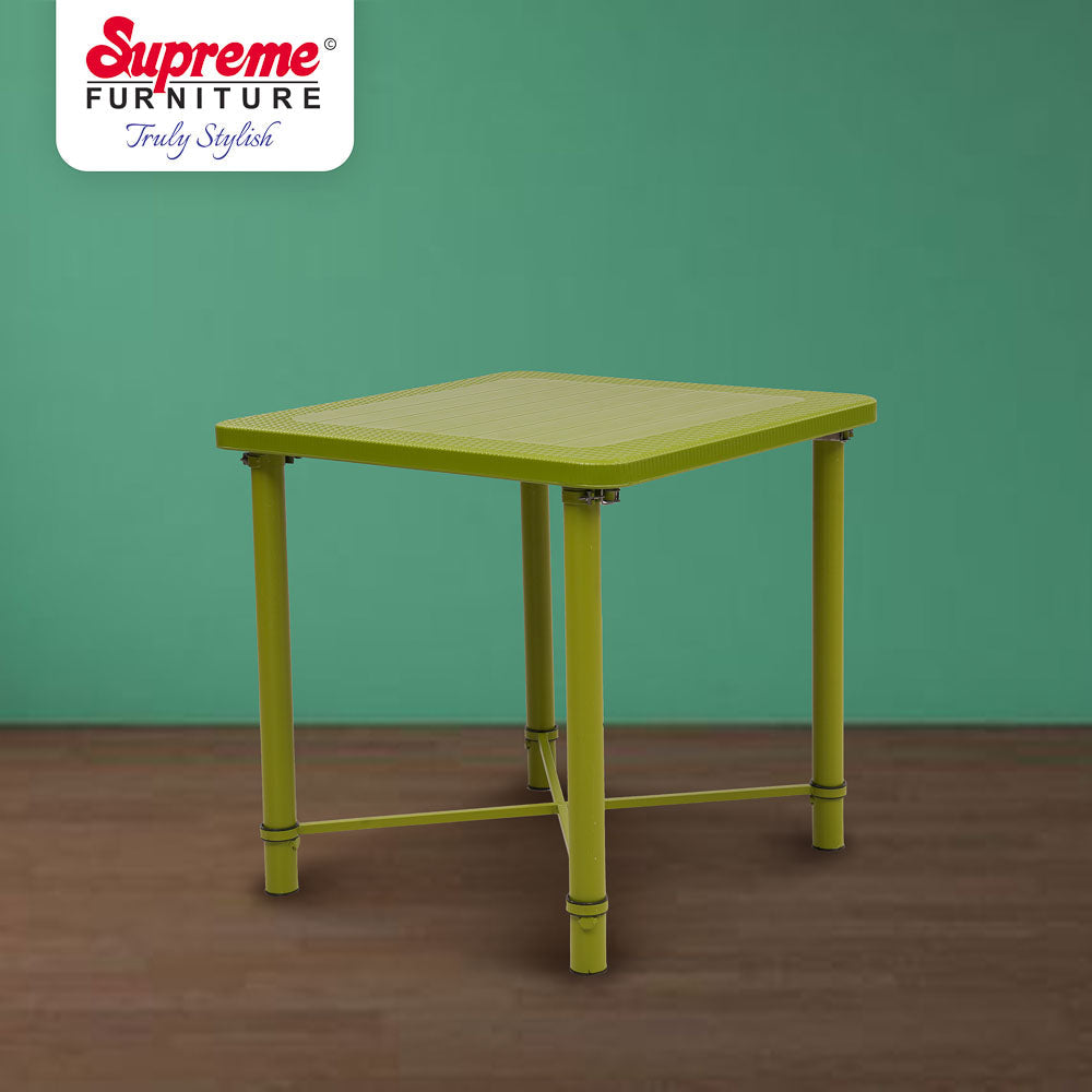 Supreme - Shine Mehandi Green - Plastic Table | H:740 x W:760 x D:760mm | 1 Year Warranty