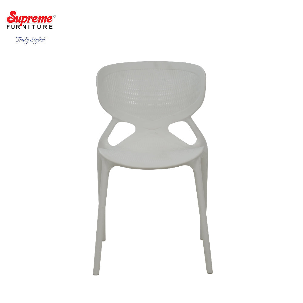 Supreme - Kiara Milky White - Plastic Chair | H:500 x W:440 x D:795mm | 1 Year Warranty