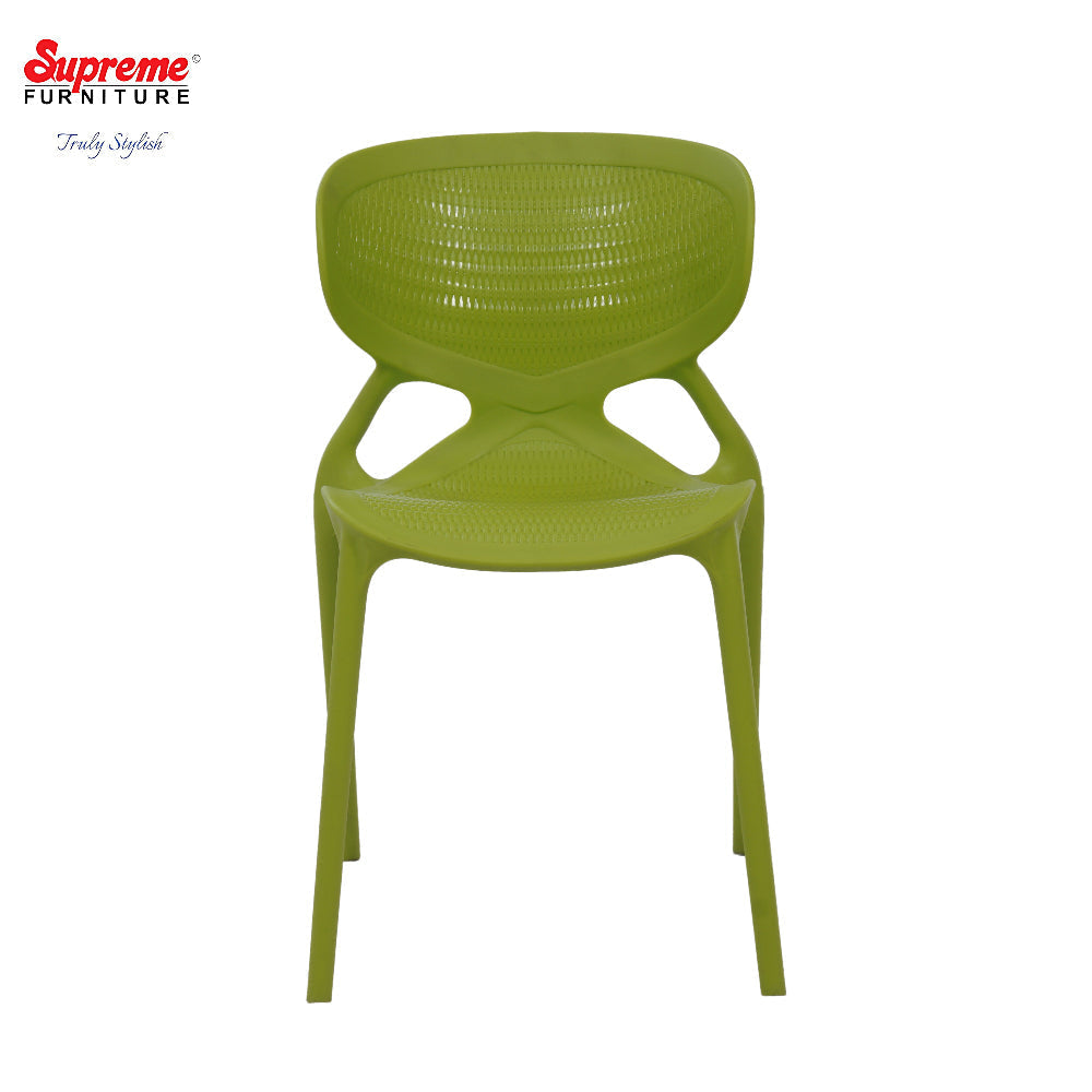 Supreme - Kiara Mehendi Green - Plastic Chair | H:500 x W:440 x D:795mm | 1 Year Warranty