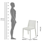 Supreme - Oasis Milky White - Plastic Chair | H:820 x W:520 x D:585mm | 1 Year Warranty