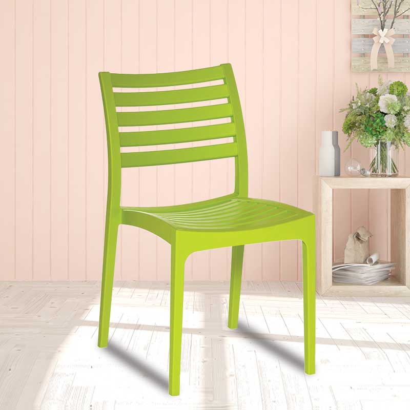 Supreme - Omega Villa Green - Plastic Chair | H:860 x W:585 x D:625mm | 1 Year Warranty