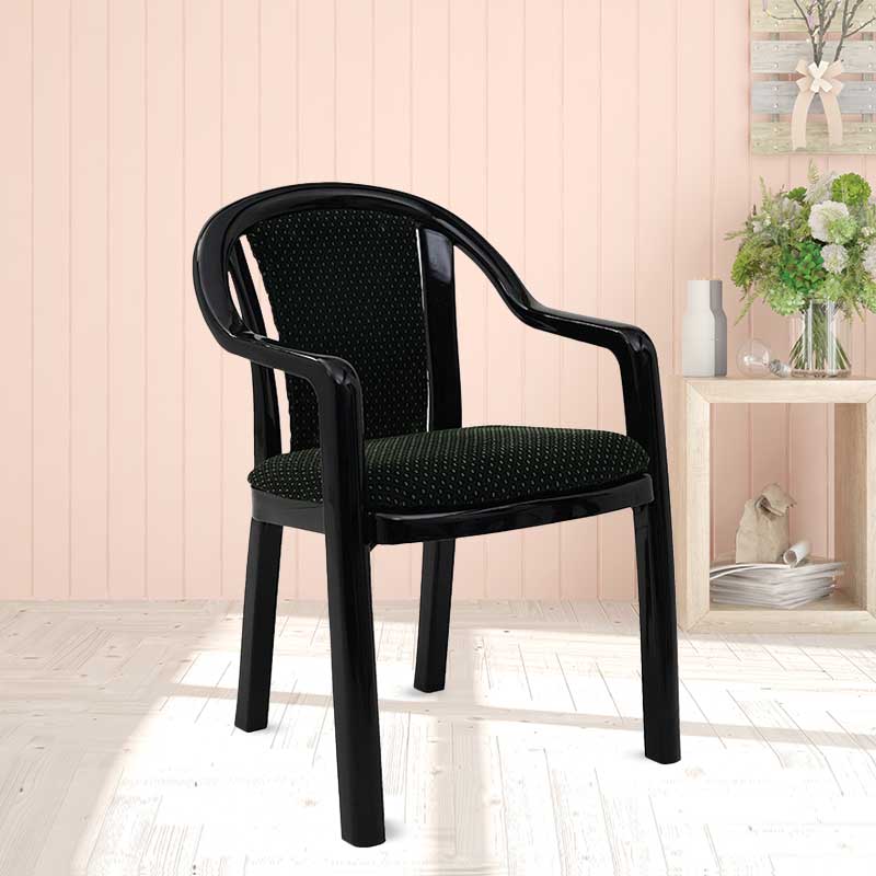 Supreme - Ornate Black Green - Plastic Chair | H:815 x W:560 x D:560mm | 1 Year Warranty